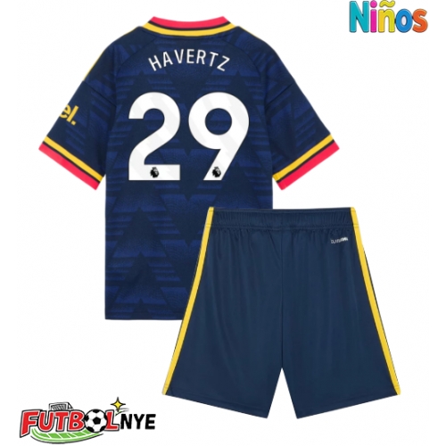 Camiseta Arsenal Kai Havertz #29 Visitante Equipación para niños 2026-27 manga corta (+ pantalones cortos)